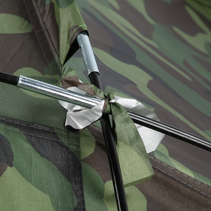 Portable Camouflage Fishing Shelter Tent for Two Waterproof Sunshade for Outdoor Camping