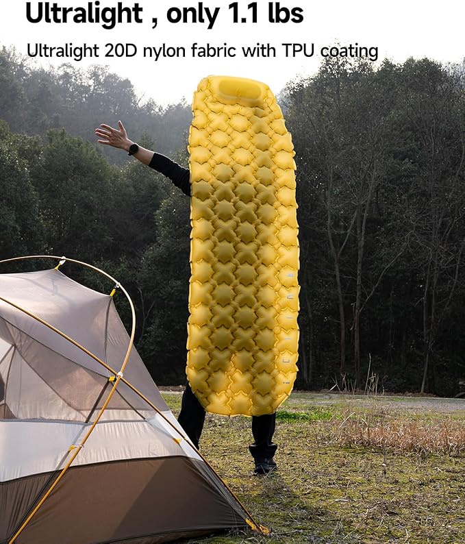 iClimb 1 3M Thinsulate Insulation Sleeping Bag and 1 Air Sleeping Pad Ultralight Compact for Adults Outdoor Camping Backpacking Hiking