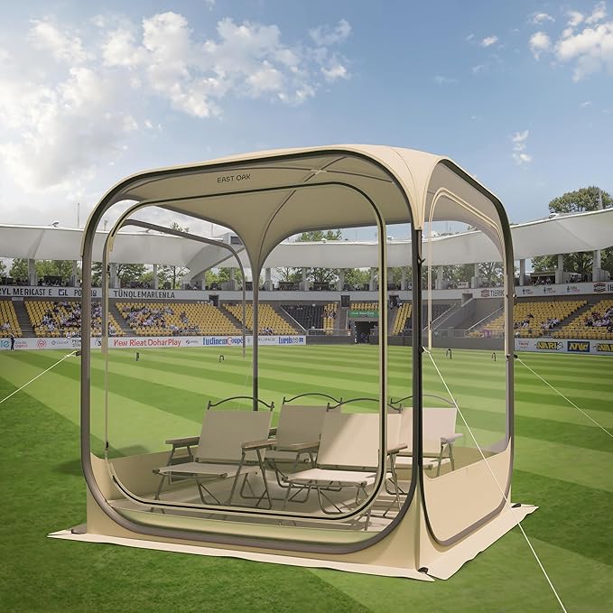 East Oak Weather Sports Tent for Fishing Sports Event | Pop Up Bubble Tent Instant Sun &amp Rain Shelter | No Condensation Spacious Interior Ultra Visibility | All Weather Protection