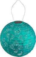 Allsop Soji Stella - Brights Geo Palm - 12 Outdoor Solar Lantern - Turquoise