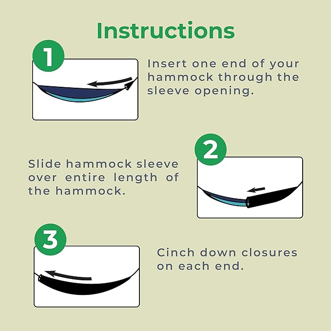 Wise Owl Outfitters Hammock Sleeve - Snakeskin Defender Camping Hammock Cover for Rain - Universal Waterproof Protection for Rain Fly Tarps and Camping Gear