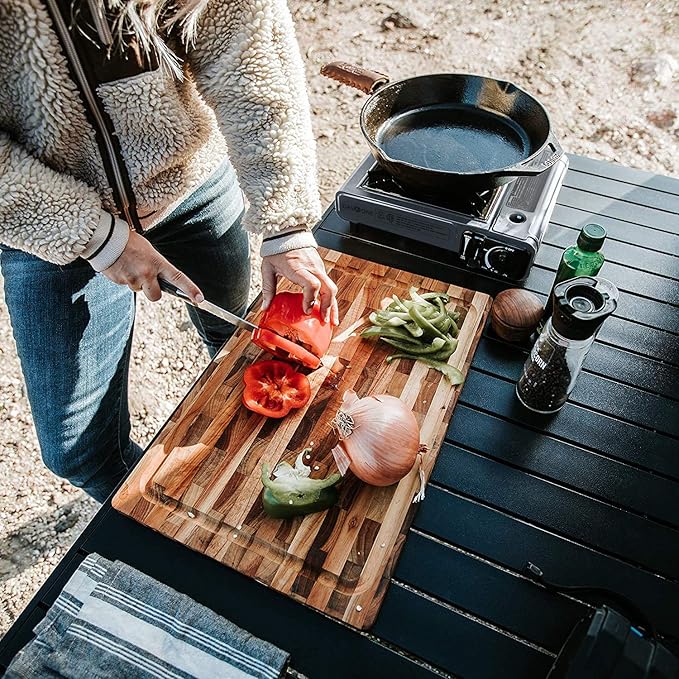 Gas One Portable Butane Camping Stove with Case: Automatic Ignition Precise Heat Control - Camping &amp Tailgating and Outdoor Cooking