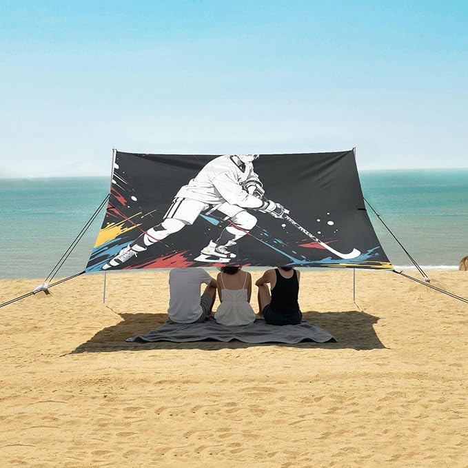 Camping Sun Shelters Hockey Player Beach Canopy 126 * 110.2in