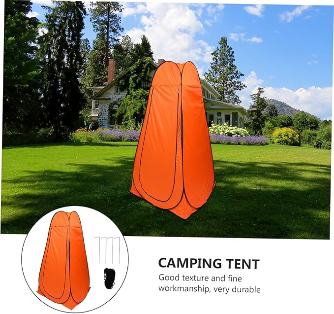 1Pc Portable Privacy Shower Tent Movable Camping Tent for Outdoor Use Windproof Dressing Room with Space Easy Setup Storage for Camping Fishing Beach Events