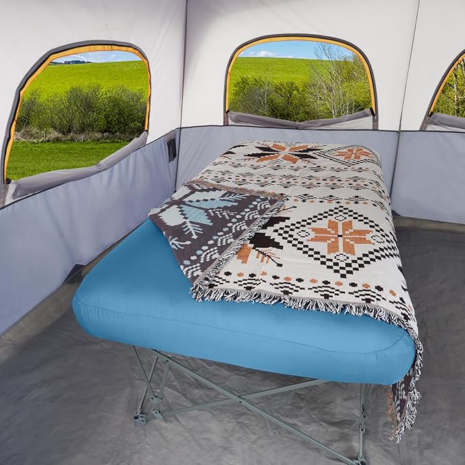 KAMPKEEPER Camping CotCamping Cots for AdultsFolding Camping Cot with Inflatable Air Mattress and Carry Bagfor Outdoor Travel Camp Beach Vacation (not Included The Airpump)