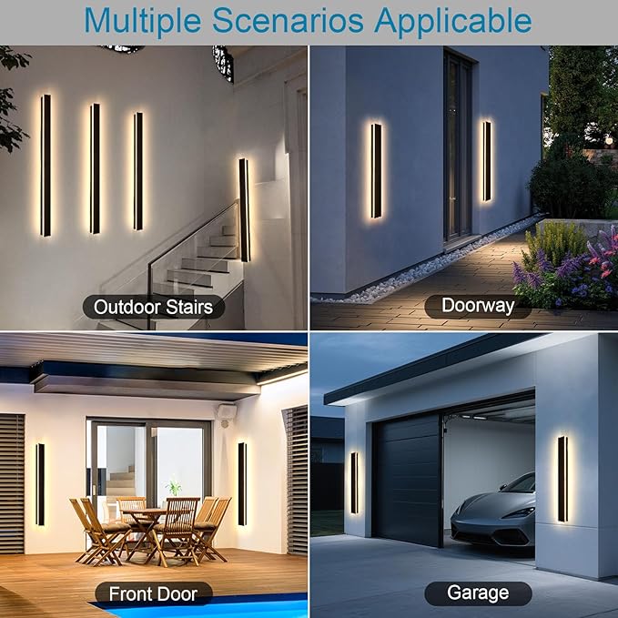 Modern Outdoor Wall Light 59 Long Outdoor LED Wall Lights 3000K Outdoor Sconce Lights IP65 Waterproof Exterior Wall Mounted Light Fixture for House Garage