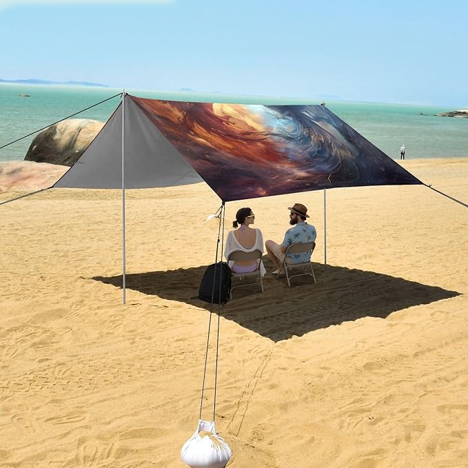 Camping Sun Shelters Ice and Fire Phoenix Beach Canopy 126 * 110.2in
