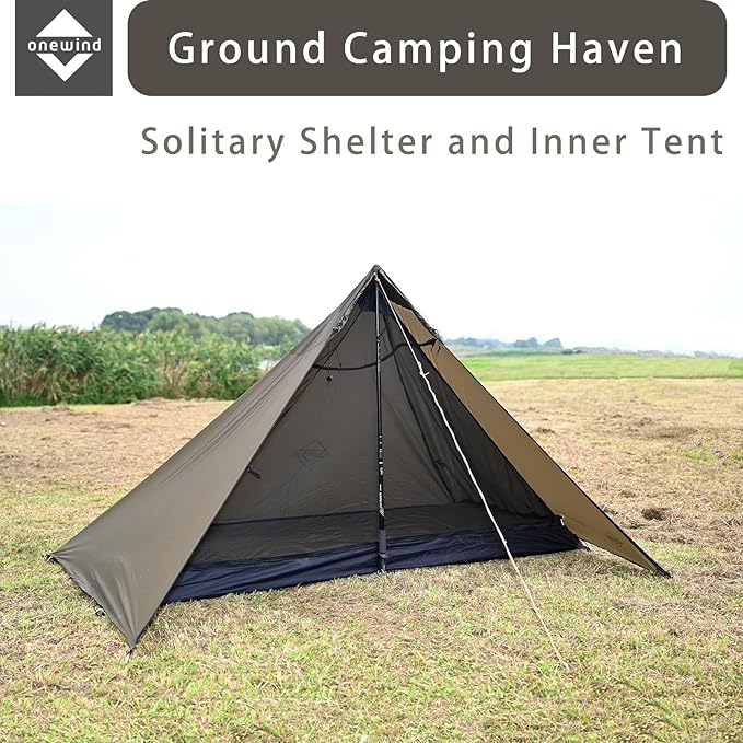 Onewind Lightweight Poncho Shelter Solitary Shelter Cape Silnylon Emergency Survival Shelter Ultralight Minimalist Shelter for Camping Hiking Backpacking Bug Out Bag