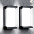 Wrasse Porch Lights Outdoor 2000 Lumen Wall Light Fixtures 6500K Modern Exterior Sconces Wall Lighting for House Outside(2 Pack)