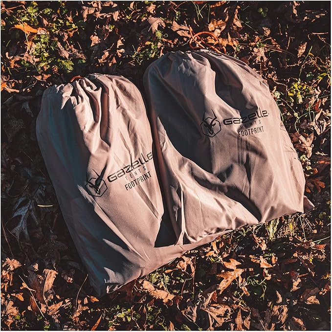 Gazelle Tents™ G5 5-Sided Gazebo Footprint 300D Waterproof Ground Tarp 5 Tack Down Stakes GA107