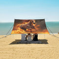 ALAZA Fire Running Horse Beach Tent Sun Shelter Portable Canopy Sunshade for Outdoor Camping Picnics Backyard Fun 10x9 ft