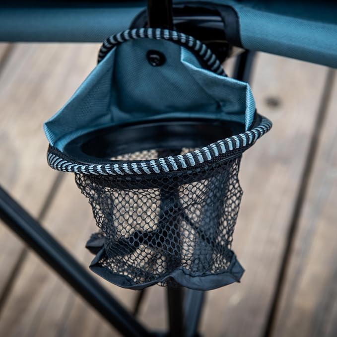 Kijaro Oversized Heavy Duty Atlas Portable Camping Chair Hallett Peak Gray - 600 LB Weight Capacity