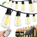 54(48+6) FT Solar String Lights Outdoor IP65Waterproof Garden LightUSB &amp Solar ChargingWith Remote And 24+2 LED Shatterproof Bulb 8 Light ModesDimmable solar lightsDecoration For Camping Backy