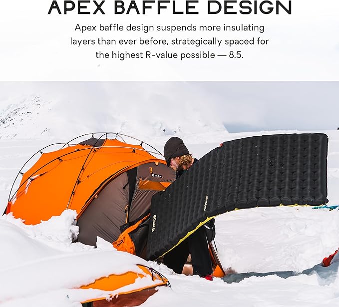 Nemo Equipment Tensor Extreme Conditions Sleeping Pad - Regular Mummy (72 x 20) - Black/Birch Bud/Citron