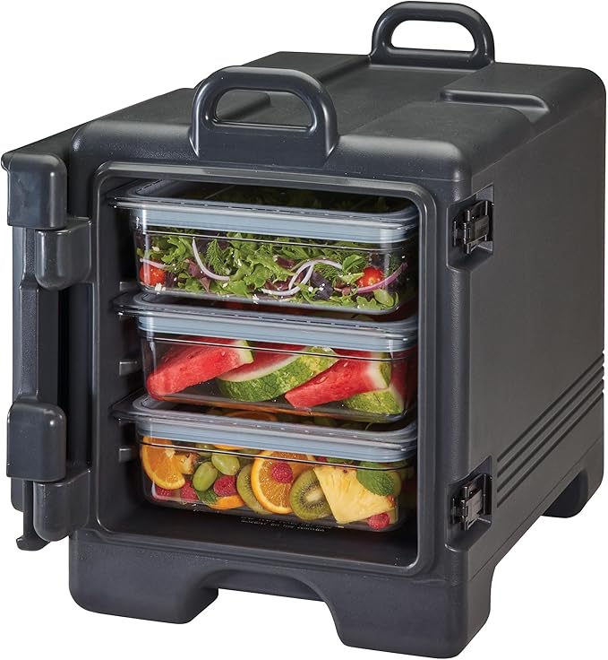 Cambro Insulated Food Pan Carrier - Hotbox and Food Warmer for Catering &amp Transport - Front Load UPC300 Series (Black)