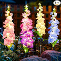 KOOPER Solar Lights Outdoor Garden Decor 8 Pack Upgraded Delphinium Solar Garden Lights with 72 LEDs Vivid Flowers Outdoor Waterproof for Landscape Patio Yard Decor