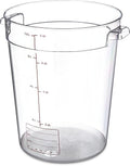 Carlisle FoodService Products Storplus Round Food Storage Container with Stackable Design for Catering Buffets Restaurants Polycarbonate (Pc) 8 Quart Clear