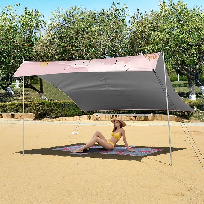 Camping Sun Shelters Charming Building Complex Beach Canopy 126 * 110.2in