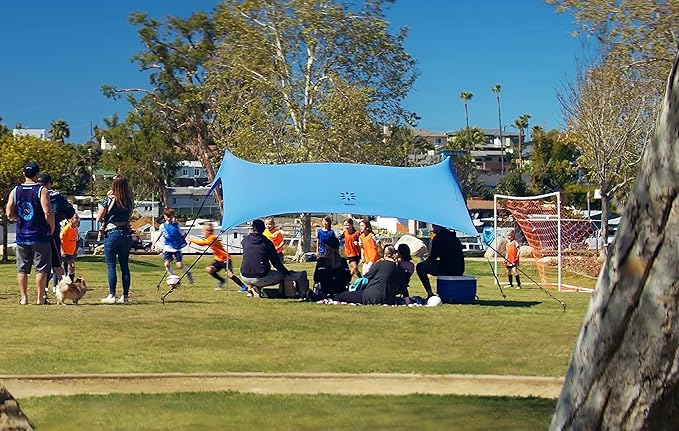Neso Sidelines Grande Sports Tent - Lightweight and Portable Sun Shelter and Shade Tent for Outdoor Activities - Patented Reinforced Corners - UPF 50+ Sun Protection - 7ft Tall 11 x 4.5 ft