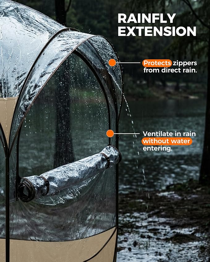 Pop Up Sports Pod Tent Clear Bubble Weather Pod Camping Tent