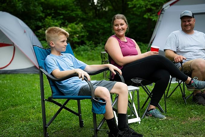 ALPS Mountaineering Camp Chairs for Adults - Comfortable Padded Polyester Fabric Over Sturdy Wide Aluminum/Steel Frame with Tall Back Folds Flat