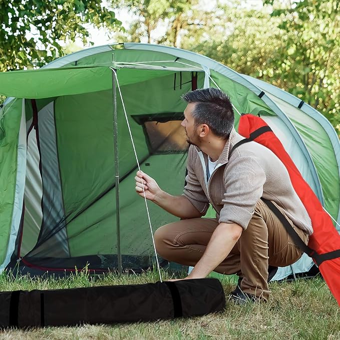 4 Pcs 48 x 11'' Extra Large Folding Camp Chair Replacement Bag Protective Carrying Tent Chair Bag with Adjustable Shoulder Strap Replacement for Folding