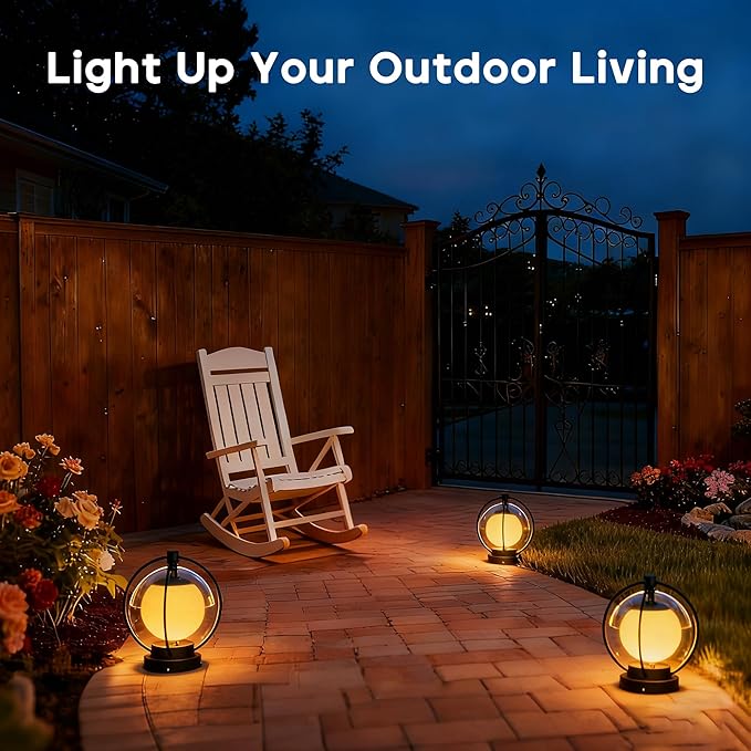 Solar Post Lights with Remote Control Modern Pillar Light Dusk to Dawn IP54 Waterproof Solar Post Cap Lights with 3200K LED Outdoor Light Fixture for Garden Deck Patio Outside Lighting (Moon)