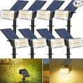 102 LED Solar Spot Lights Outdoor Waterproof IP65 Adjustable Landscape Spotlights [8 Pack/4 Modes] Auto On/Off Solar Powered Flood Lights for Outside Yard Garden Wall Pathway (Warm White)