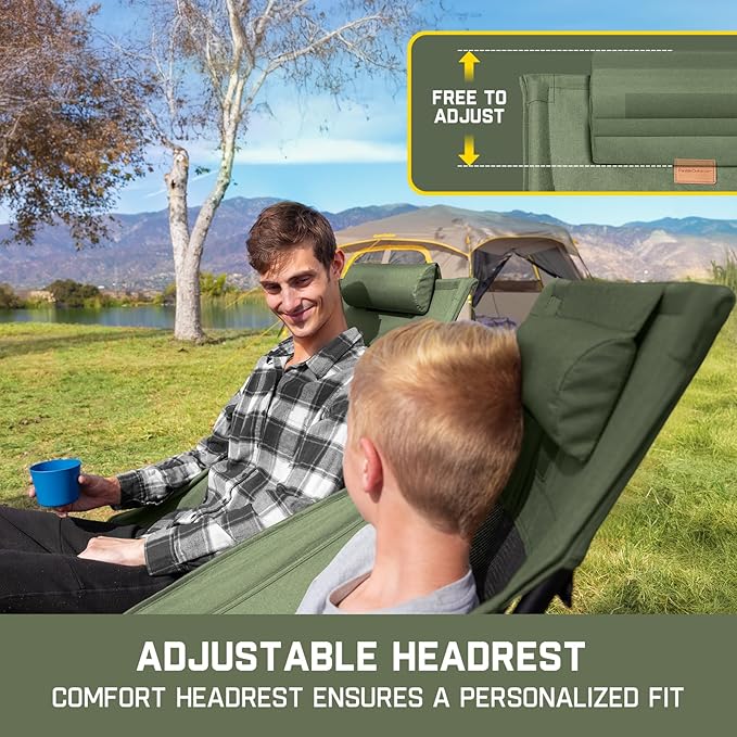 FanttikOutdoor Zeta L8 Max Camping Chair Portable &amp Lightweight Multi-Angle Adjustable Supports up to 250 lbs Comfort-Driven Design High Strength Camping Chair for Travel Hiking Fishing Gr