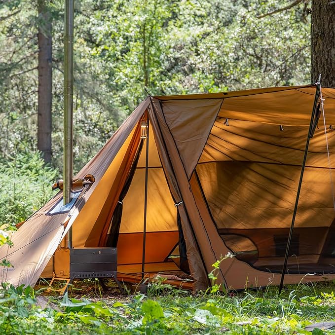 STOVEHUT 70 Hot Tent with Two Tarp Poles and Two Tent Poles | Latest Version 3.0