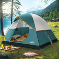 COBIZI Camping Tent 4 Person Easy Setup Waterproof Windproof Backpacking Tent with Removable Rainfly Lightweight Portable Outdoor Family Tents for Camping Travel Fishing Hiking Scouts (Green)