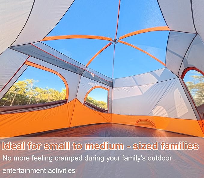 Vidalido Tents8-10 Person Camping Tent with Extended Vestibule2 Room Weather Resistant Family TentsEasy Install Waterproof Outdoor Tent for Camping Hiking