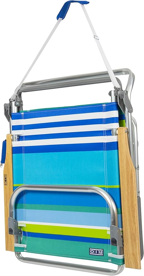 Rio Beach Classic 5-Position Lay-Flat Folding Beach Chair