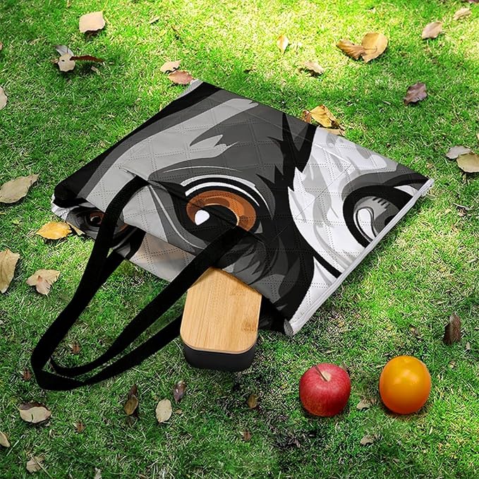 Zipper American Bulldog Head Style Picnic Mat Suitable for Travel Camping Park Or Home Use