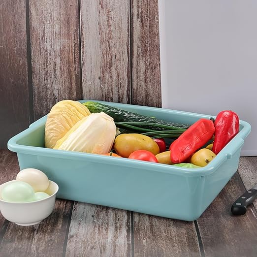 13 L Commercial Bus Tub Plastic Wash Tub Dishpan 4 Packs