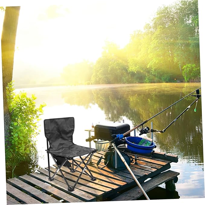 BESPORTBLE Portable Folding Camping Chair Carrying Bag Comfortable Beach Chair for Fishing Outdoor Activities Lightweight Design for for Picnics and Backyard Use