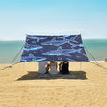 Cute Sharks Camping Sun Shelter Beach Tent Portable Beach Sun Shade Outdoor Canopy for Camping Trips Fishing Picnic