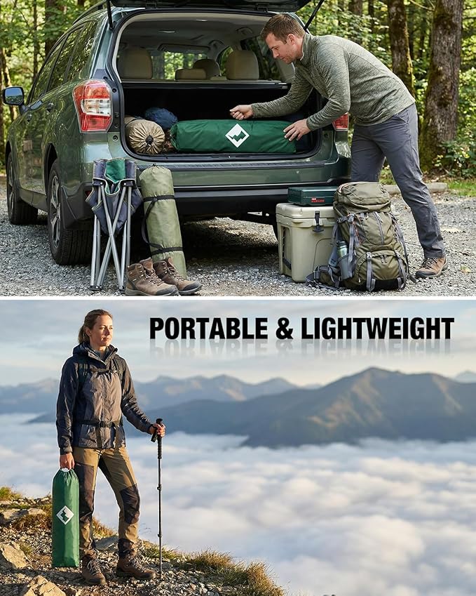 VILLEY Portable Camping Side Table Ultralight Aluminum Folding Beach Table with Carry Bag for Outdoor Cooking Picnic Camp Boat Travel