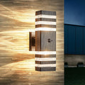 Motion Sensor Outdoor Wall Light Fixture Up Down Porch Lights Modern Dusk to Dawn Exterior Sconce Wall Mount Outside Coach Lantern for House Front Door Garage (Include 2 Free Dimmable Bulbs)