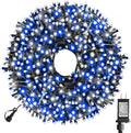 XTF2015 Christmas String Lights 105ft 300 LED Christmas Lights 8 Modes Memory Function &amp Timer- UL Certified - Outdoor Indoor Christma s Fairy Lights for Tree Garden Party Wedding(Blue + White