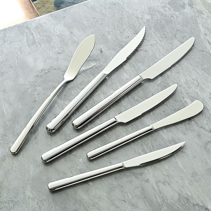 Utensil Sets for 4 Stainless Steel Silverware Set Luxury Cutlery Sets for Camping Afternoon tea Hotel Dishwasher Safe