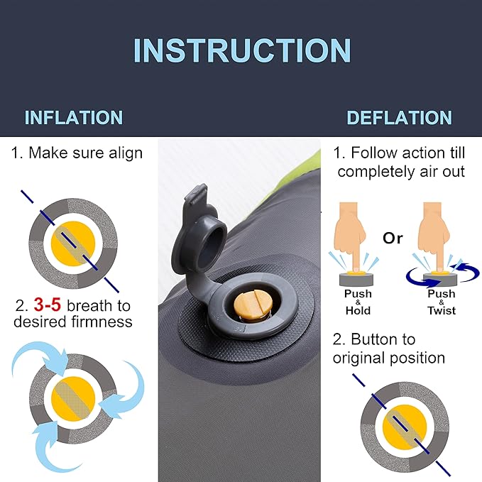 X-Foam Inflatable Camping Pillow ELuxe with Removable Foaming Cover | Comfortable Washable Ultralight Portable Neck Lumbar Support | Backpacking Hiking Travel Air | X-Large (Apple Green)