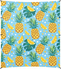 Camping Sun Shelters Tropical Leaves Dots and Pineapple Beach Canopy 126 * 110.2in