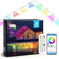 247FT 90LEDs Permanent Outdoor Lights IP67 Waterproof Easy Install Under Eave Lighting with Remote for ChristmasHouse Party