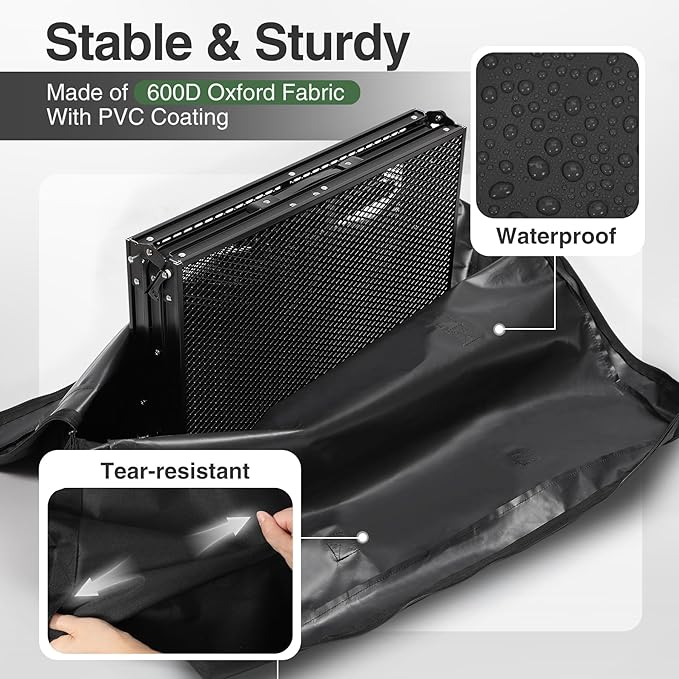 REDCAMP Folding Table Storage Bag WaterProof Carry Bag with Handles for Folding Picnic Camping Card Table Black 36 D x 5 W x 30 H