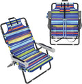 Outdoor Beach Foldable Chaise Lounge Chair with Detachable Pillow &amp Pocket Portable Tanning Chair with 5 Position Adjustable Back Beach Pool and Camping Multi Color