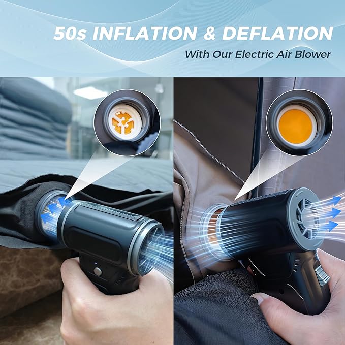 Camping Air Mattress Inflatable Sleeping Pad for Camping Thick Camping Mattress Pad for SUV Truck Bed Rooftop Tent &amp Ground Tent (Mattress &amp Electric Pump)