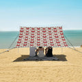 ALAZA Red Heart Gothic Beach Tent Sun Shelter UPF50+ Protection Beach Shade Canopy w/ 4 Sandbags for Outdoor Camping Fishing Backyard Fun Picnic 10x9 ft