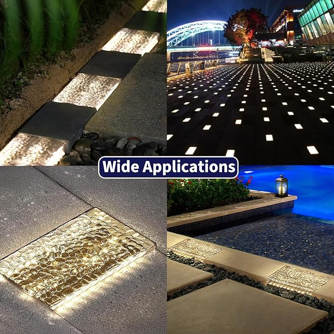 1 Pack Solar Paver Lights Outdoor – 6×9 Inch Waterproof IP67 Recessed Solar LED Paver Lights Heavy Duty Warm White 3500K for Driveway Pathway Patio &amp Garden