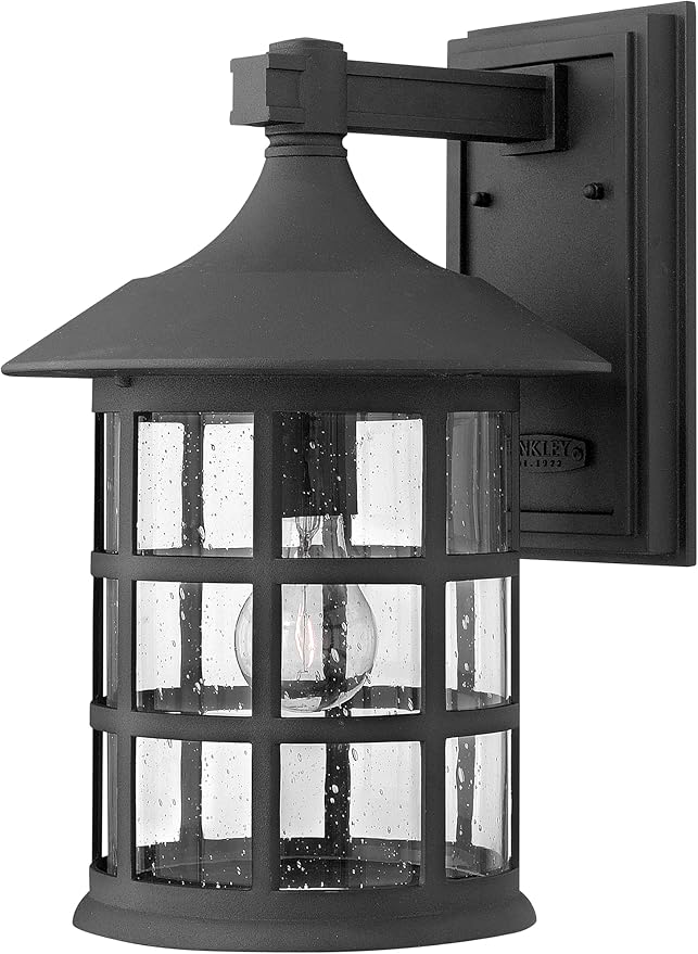 Hinkley Freeport One Light Large Outdoor Wall Mount Lantern Black